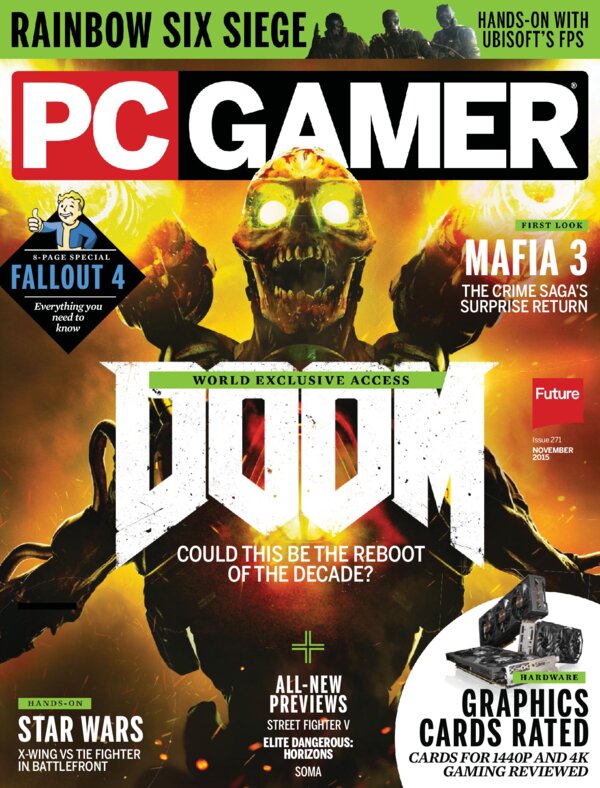 11. PC Gamer USA   November 2015 cover